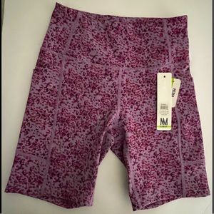 floral workout biker sport shorts Sz S by Nicole Miller